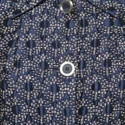 Pre Owned Etro Dark Blue Patterned Jacquard Cropped Jacket M