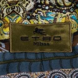 Pre Owned Etro Black Lamb Fur Zip-Front Jacket L