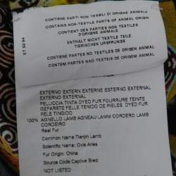 Pre Owned Etro Black Lamb Fur Zip-Front Jacket L