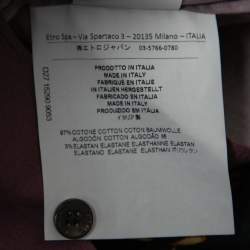 Pre Owned Etro Multicolor Paneled Printed Cotton Button Front Shirt M