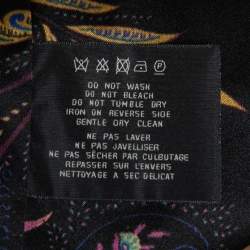 Pre Owned Etro Multicolor Paisley Printed Velvet Open Front Shrug One Size