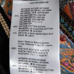 Pre Owned Etro Multicolor Embroidered Canvas Belted Open Tunic S