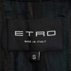 Pre Owned Etro Multicolor Embroidered Canvas Belted Open Tunic S