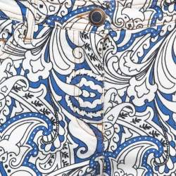 Pre Owned Etro Blue Paisley Printed Denim Jeans L Waist 31" 