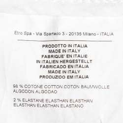 Pre Owned Etro Blue Paisley Printed Denim Jeans L Waist 31" 