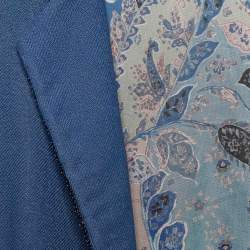 Pre Owned Etro Blue Copper Chain Detail Open Cardigan S