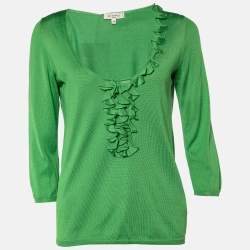 Etro Crochet-knit Silk Top - Green