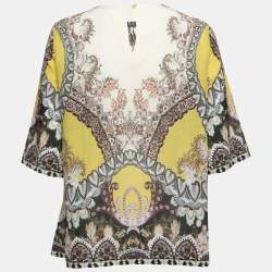 Etro Multicolor Cotton Oversized Blouse M