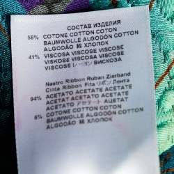 Pre Owned Etro Multicolor Cotton Jacquard Sleeveless Open Front Shrug L