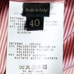 Pre Owned Etro Multicolor Floral Printed Satin Button Front Coat S