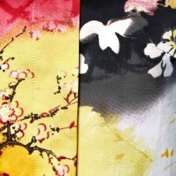 Pre Owned Etro Multicolor Floral Printed Satin Button Front Coat S