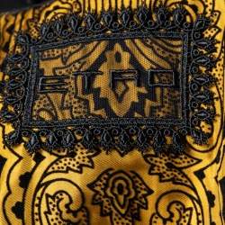 Pre Owned Etro Black Wool Embellished Detail Button Front Coat M