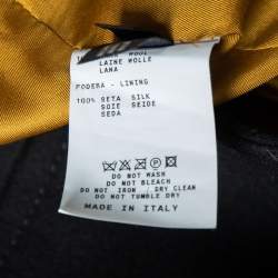 Pre Owned Etro Black Wool Embellished Detail Button Front Coat M