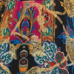 Etro Multicolor Floral Print Silk Blend Maxi Skirt M