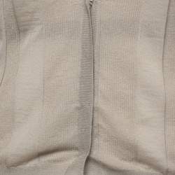 Pre Owned Etro Khaki Cashmere Knit Belted Cardigan M