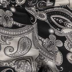 Pre Owned Etro Black Paisley Printed Straight Leg Trousers M