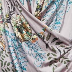 مملوكة مسبقًا Etro Pink Floral Print Silk Satin Wrap Blouse L