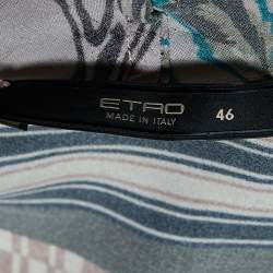 مملوكة مسبقًا Etro Pink Floral Print Silk Satin Wrap Blouse L