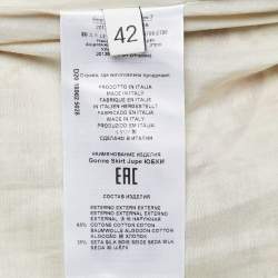 Pre Owned Etro Multicolor Paisley Printed Cotton & Silk Tiered Maxi Skirt M