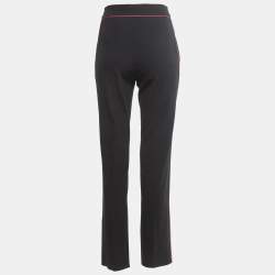 Etro Black Crepe High Waist Straight Fit Trousers S