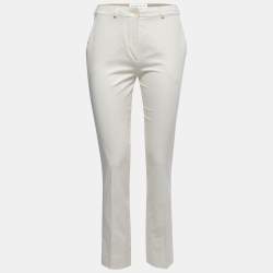 Etro Cream Cotton Straight Fit Trousers S