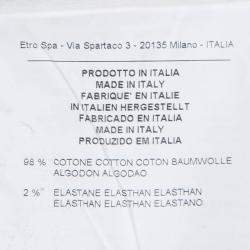 Pre Owned Etro Paisley Printed Denim Shorts M