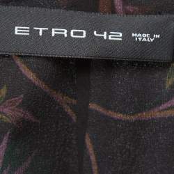 مملوكة مسبقًا Etro Multicolor Sequin Embroidered & Printed Silk V-Neck Tie Detail Maxi Dress M