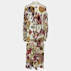 Pre Owned Etro Cream Floral Devour Maxi Dress M
