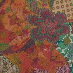Pre Owned Etro Brown/Multicolor Printed Silk Chiffon Maxi Skirt M