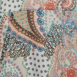 Pre Owned Etro Multicolor Paisley Printed Chiffon Silk Maxi Skirt M