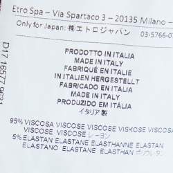 Pre Owned Etro Multicolor Paisley Printed Knit Top L