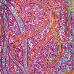 مملوكة مسبقًا Etro Pink Paisley Printed Silk Oversized Top S/M