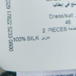 Pre Owned Etro Burgundy Printed Silk Bell Sleeve Maxi Dress L