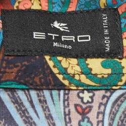 Pre Owned Etro Multicolor Printed Cotton Full Sleeve Shirt L