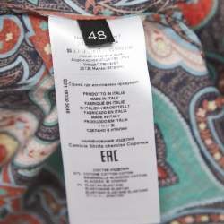 Pre Owned Etro Multicolor Printed Cotton Full Sleeve Shirt L