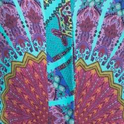 مملوكة مسبقًا Etro Multicolor Printed Silk Button Front Short Dress M