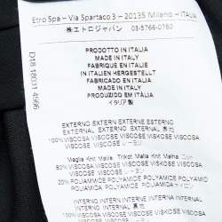 Pre Owned Etro Multicolor Floral Printed Jersey Belted Sleeveless Jumpsuit M