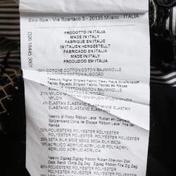 Pre Owned Etro White/Black Dotted Cotton Floral Lace Trimmed Button Front Full Sleeve Shirt L