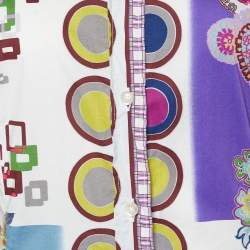Etro Multicolor Printed Cotton Button Front Shirt L