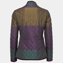 Pre Owned Etro Multicolor Jacquard Quilted Velvet Trimmed Jacket S