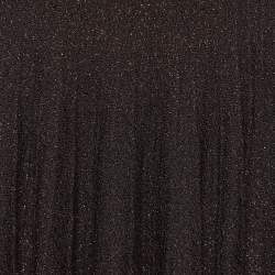 Pre Owned Etro Brown Wool Lurex Knit Midi Skirt S