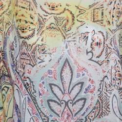 Etro Cream Printed Silk Kaftan Top (One Size)