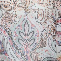 Etro Cream Printed Silk Kaftan Top (One Size)