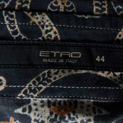 مملوكة مسبقًا Etro Cream Printed Cotton Button Front Shirt M