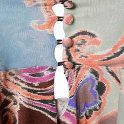 Pre Owned Etro Multicolor Paisley Printed Jersey Maxi Dress L