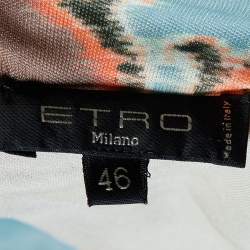 Pre Owned Etro Multicolor Paisley Printed Jersey Maxi Dress L