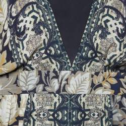 Pre Owned Etro Multicolor Printed Silk Midi Dress L