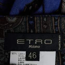 Etro Multicolor Printed Wool Mini Skirt L
