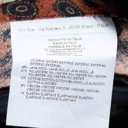 Pre Owned Etro Multicolor Printed Wool Blend Midi Dress M