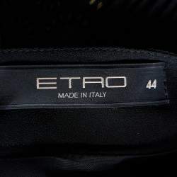 Pre Owned Etro Multicolor Printed Wool Blend Midi Dress M